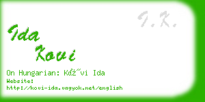 ida kovi business card